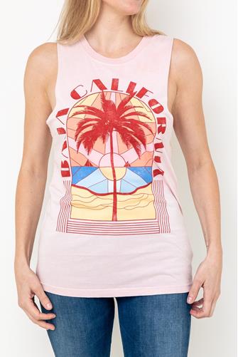 Baja California Graphic Tank PINK