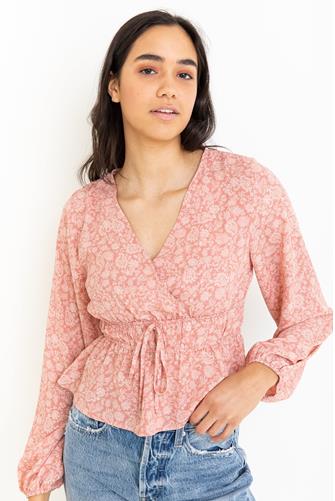 Cinched Long Sleeve Top RSEMAU/CRM