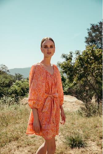 Grace Mini Dress BLOSSOM BLOCK PRINT