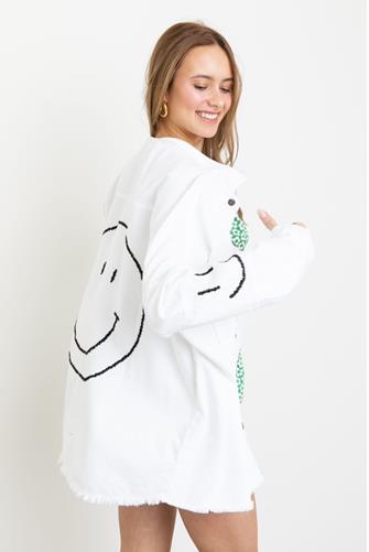 White Smiley Jacket WHITE