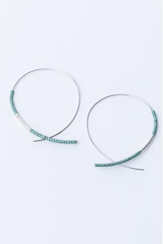 Norah Collection Earrings Turquoise SILVER
