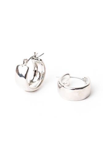 Silver Thick Hoop Earring SILVER