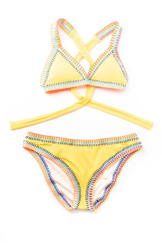 Dandelion Yellow Triangle Bikini Top DANDILION