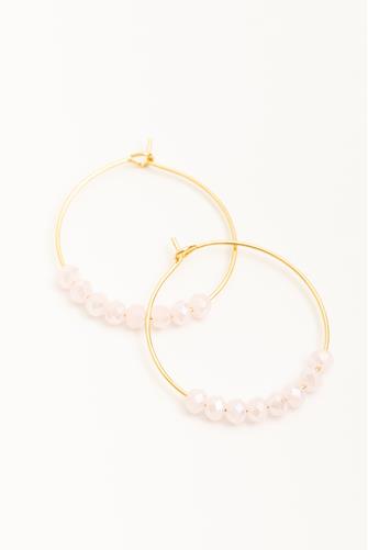 Glimmer Pale Pink Hoop Earrings LITE PINK