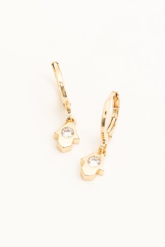 Talisman Hand Hugger Earrings GOLD