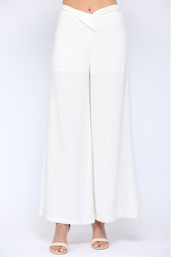 Wrap Waist Pant WHITE