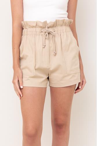 Paperbag Waist Short TAN