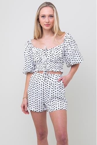 High Waist Ditsy Floral Shorts MULTI