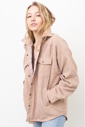Long Corduroy Shacket MOCHA