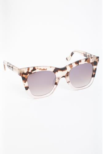 Kaia Cream Tortoise Grey Sunglasses BROWN