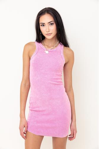 Knit Tank Mini Dress PINK