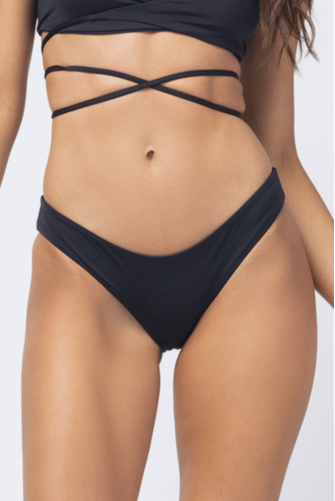 Sandy Black Seamless Hipster Bikini Bottom BLACK
