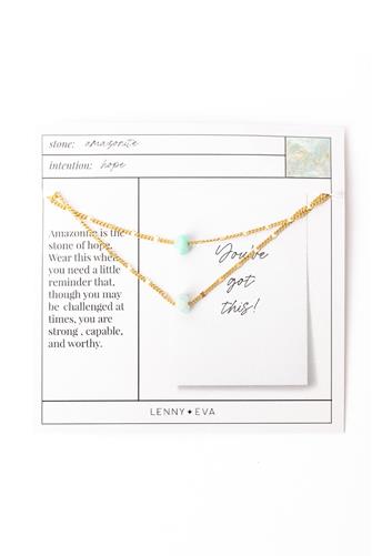 Layered Amazonite Necklace GOLD