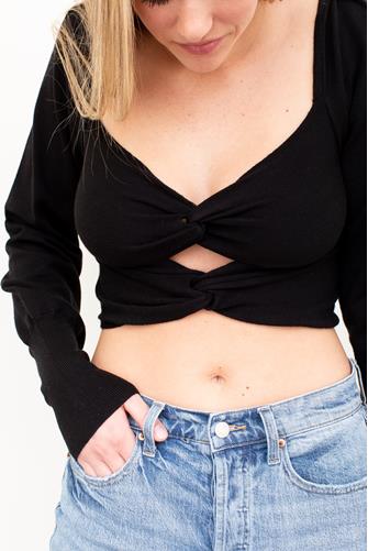 Double Knot Crop Top BLACK
