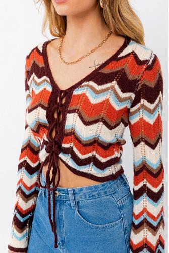 Multi Chevron Sweater MULTI