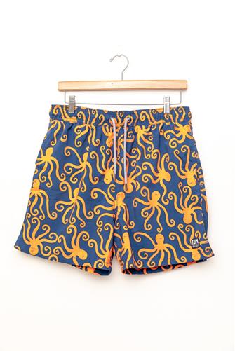 Octopus Swim Trunk BLUE ORANGE