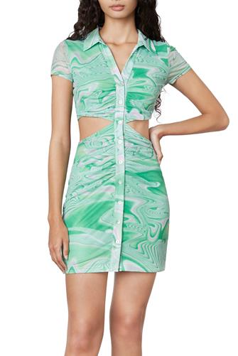 Julia Button Up Dress PARAKEET