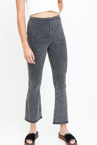 Acid-washed Flared Pants CHARCOAL