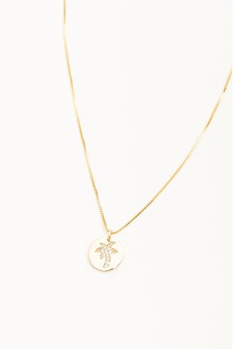 Palm Pendant Necklace GOLD
