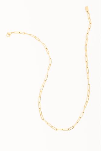 Paperclip Chain Link Choker Necklace GOLD