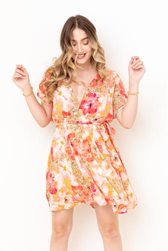 Freddie Tie Mini Dress FRUIT PUNCH COMBO