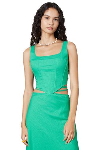 Lera Corset Top KELLY GREEN