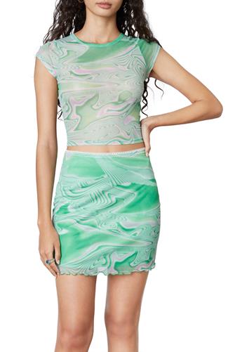 Mesh Baby T-Shirt GREEN MULTI