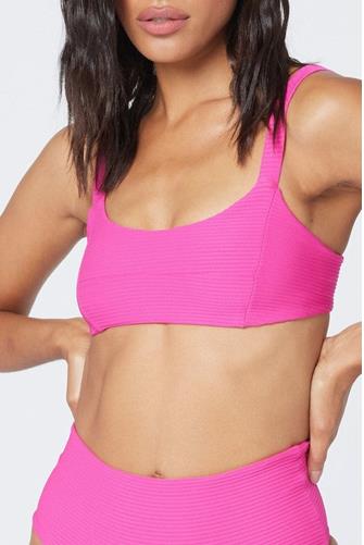 Jess Eco Ribbed Bikini Top BOUGAINVILLEA