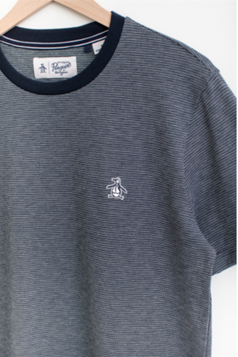 Knit Stripe Pocket Tee DARK SAPPHIRE