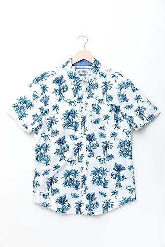 Palm Tree Shirt BARLEY BLUE