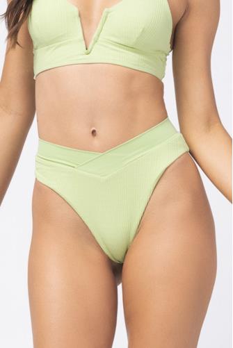 Mojito Pointelle Rib Court Bikini Bottom MOJITO