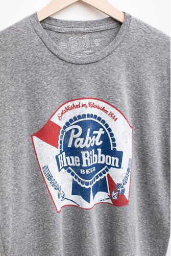 Pabst Blue Ribbon Tee Shirt GREY