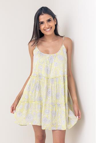 Spaghetti Strap Print Mini Dress LIMON BLOOM