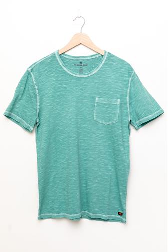 Slub Pocket Tee Shirt BLUE SURF