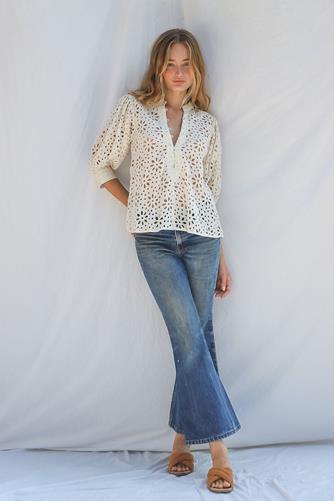 Flower Power Saloon Top FLOWER POWER NATURAL