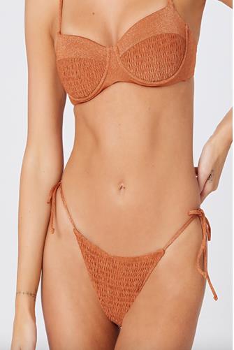 Amber Shimmer Aubree Bikini Bottom ORANGE