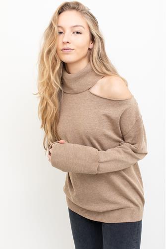 Cut Out Turtleneck Sweater 
