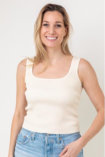 Square Neck Tank Top IVORY