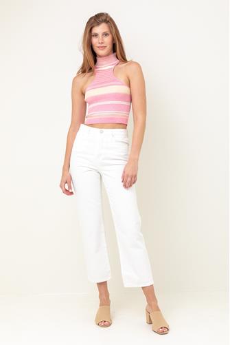 Racer Front Stripe Tank Top PINK MULTI STRIPE