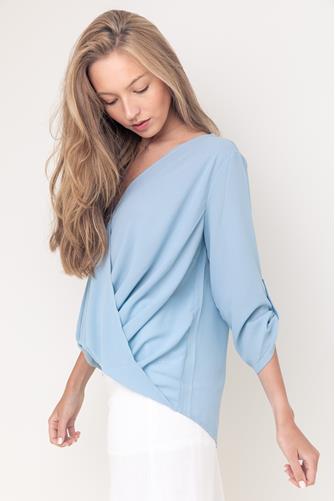 Surplice Solid Top AQUA