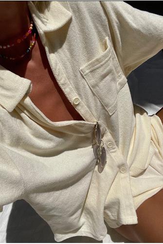 Lemon Meringue Terry Classic Set Top LEMON