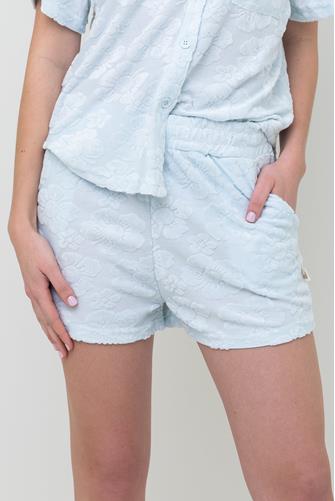 Hibiscus Powder Blue Terry Set Shorts POWDER BLUE
