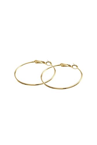 2" Hinge Post Hoop Earrings GOLD