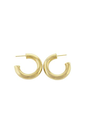 Chunky Gold Tube Hoop GOLD