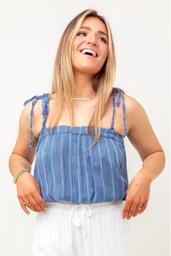 Stripe Tie Strap Cami BLUE STRIPE