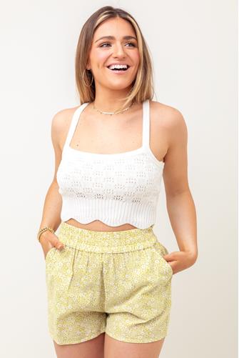 Bonita Sweater Tank Top WHITE SAND