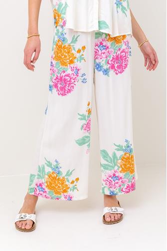 Freya Floral Pant SAND DOLLAR