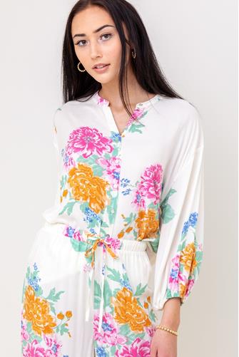 Clarissa Floral Top WHITE MULTI