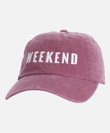 Maroon Faded Weekend Friday Saturday Hat