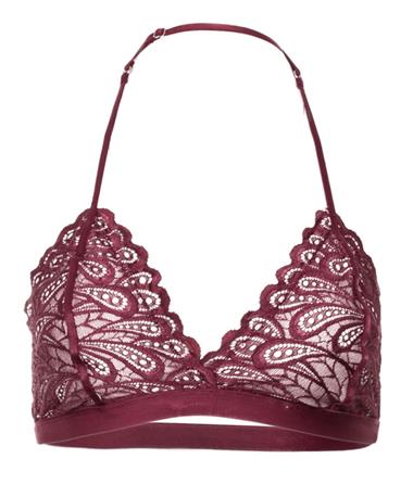 Gentle Fawn Maroon Lace Bralette